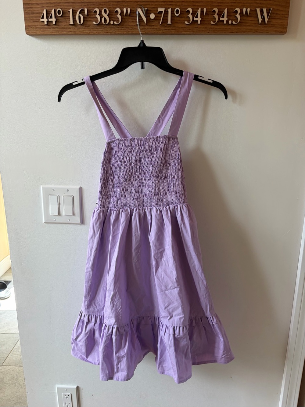 Listicle Lavender Smocked Midi Sundress